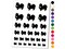 Long Coat Chihuahua Dog with Heart Temporary Tattoo Water Resistant Fake Body Art Set Collection